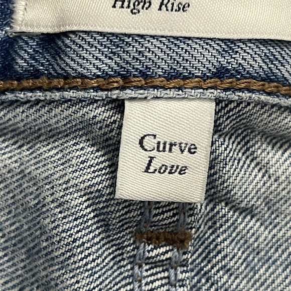 Abercrombie & Fitch Cutoff Blue Denim Shorts Womens 30 High Rise Curve Love - Picture 4 of 12